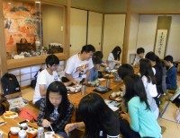 煎茶セットを体験していただきました。